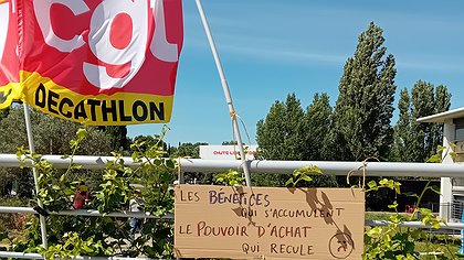 Illustration Décathlon : à fond la grève