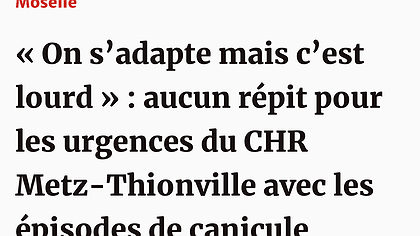 Illustration Froid en hiver, chaleurs en été…  et rien n’est prévu !