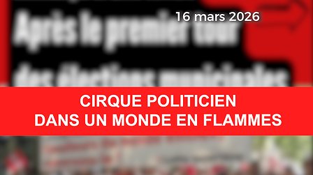 Illustration Cirque politicien dans un monde en flammes
