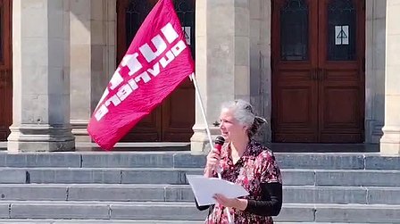Illustration Au rassemblement hebdomadaire du samedi (le 25 avril) en soutien aux Palestiniens