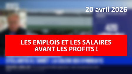 Illustration Les emplois et les salaires avant les profits !