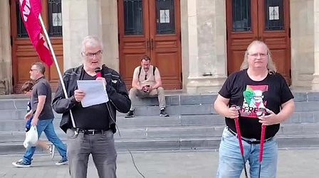 Illustration Au rassemblement hebdomadaire du samedi (le 2 mai) en soutien aux Palestiniens