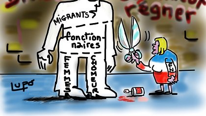 Illustration Travailleurs français, immigrés, ne nous laissons pas diviser !